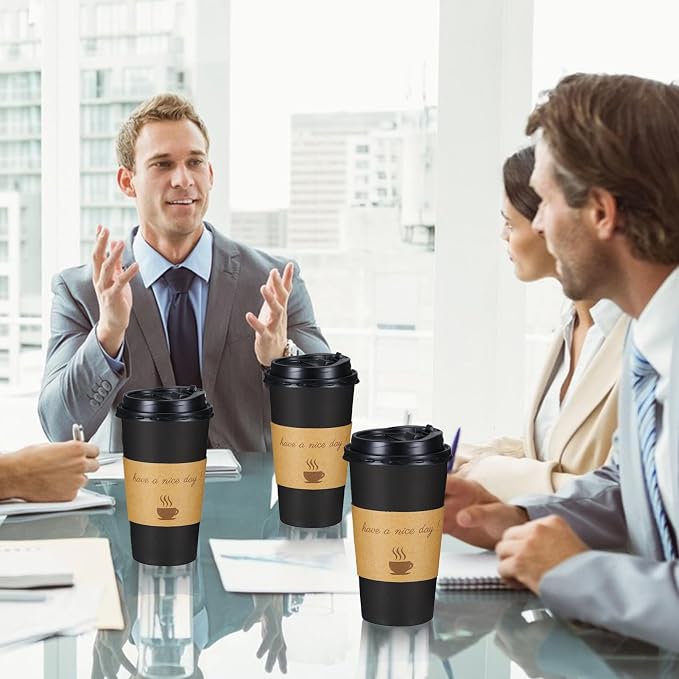 Lamosi 20 oz Coffee Cups 50 Pack, Disposable To Go Paper Cups