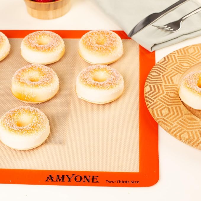 AMYONE Silicone Baking Mat for 2/3 Size Sheet Pan, 15x21" Big | Food Grade