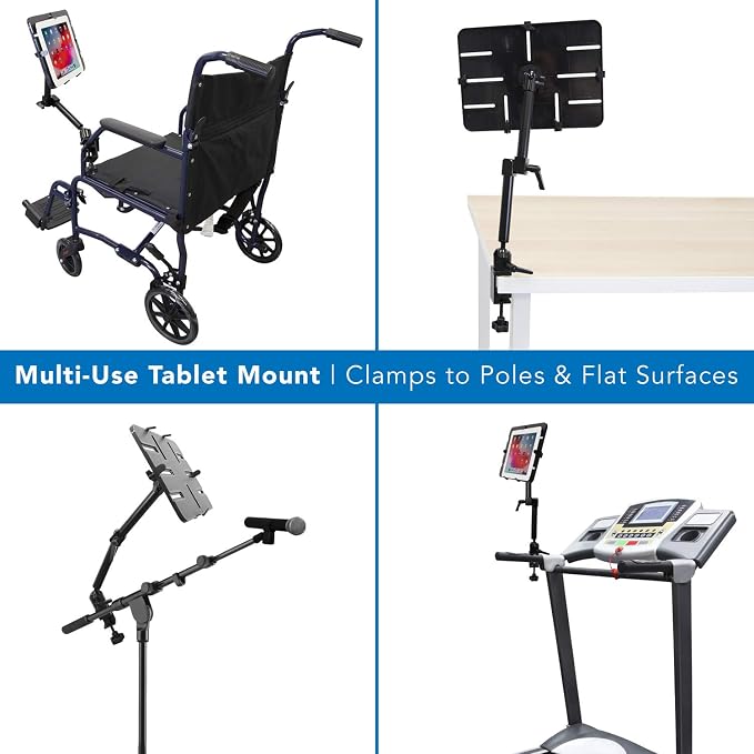 Mount-It! Tablet Pole Mount | Universal Full Motion Holder