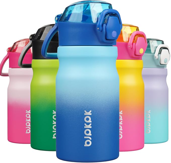 BJPKPK 14 oz Insulated Water Bottle, Stainless Steel Flask | Leak Proof Locking