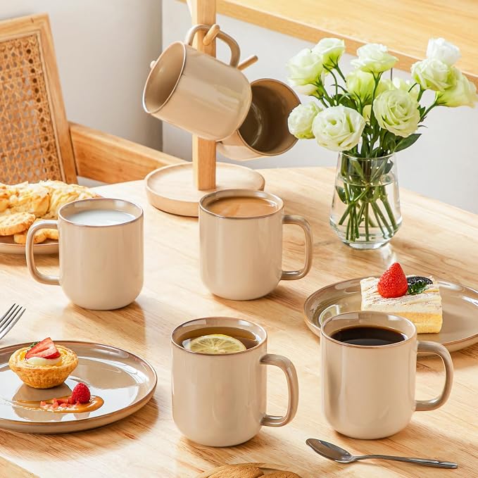 vancasso 16 oz Coffee Mugs Set of 6, Large Ceramic Mug