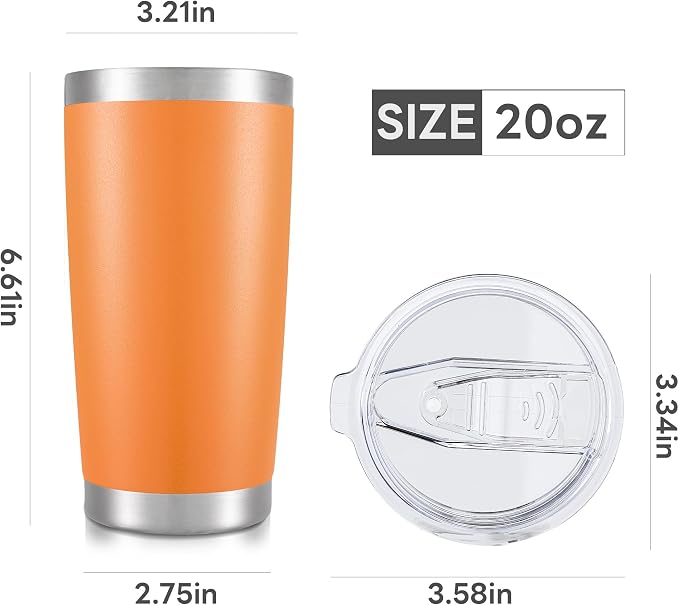 20 oz Tumbler with Lid Stainless Steel Insulated Tumblers Bulk Cups Mug |