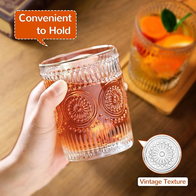 10Pcs Vintage Drinking Glasses