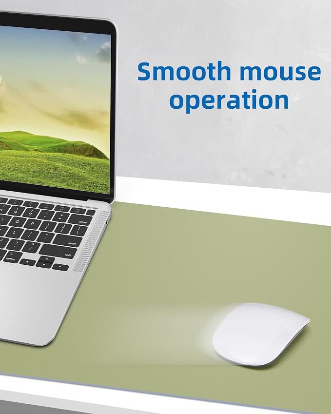 AFIING Leather Desk Pad Protector, Mouse Pad, Office Desk Mat, Non-Slip PU