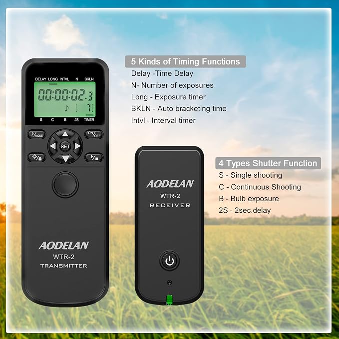 Wireless Shutter Intervalometer Timer Control