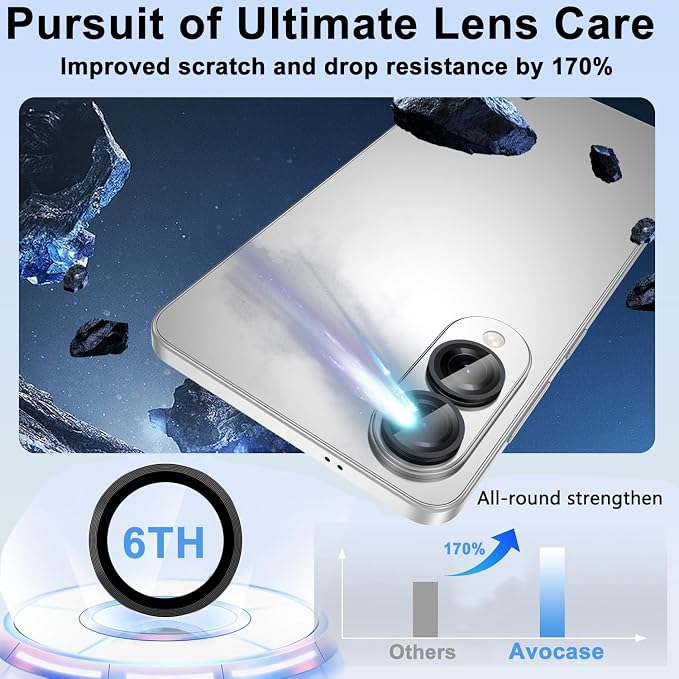 for Samsung Galaxy S25 Edge Camera Lens Protector, Individual Metal Ring