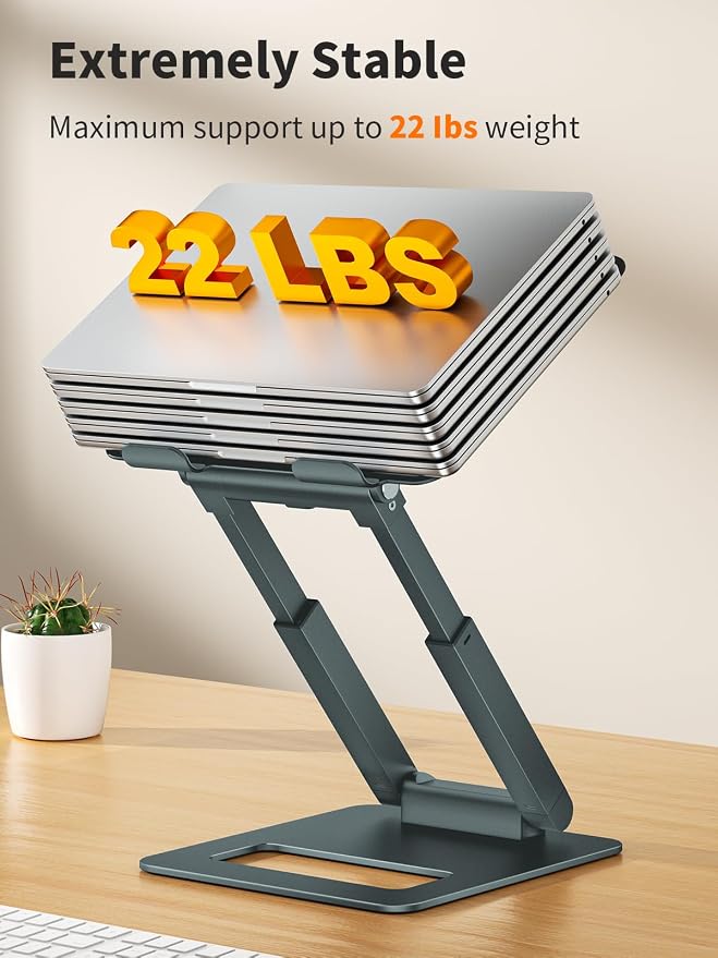 tounee Laptop Stand for Desk Adjustable Height, Telescopic Computer Stand
