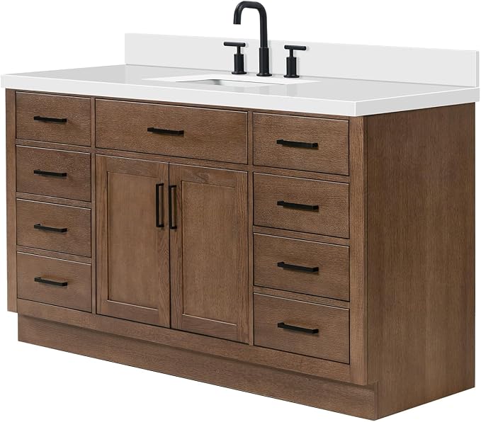 Hepburn 61 Inch Single Rectangle Sink Bathroom Vanity