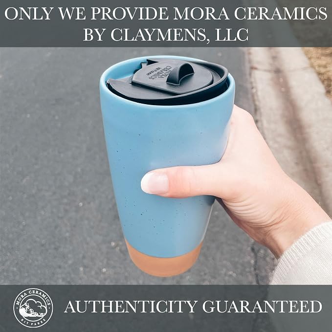 Mora Double Wall Ceramic Coffee Travel Mug