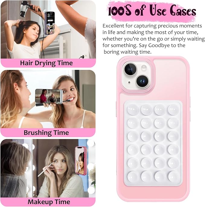 Silicone Suction Phone Case Mount 3 Pack, Silicon Adhesive Suction Cup Phone