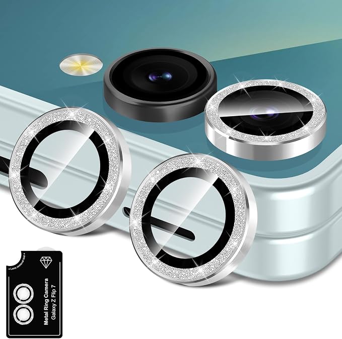 for Samsung Galaxy Z Flip 7 Camera Lens Protector, Individual Metal Ring