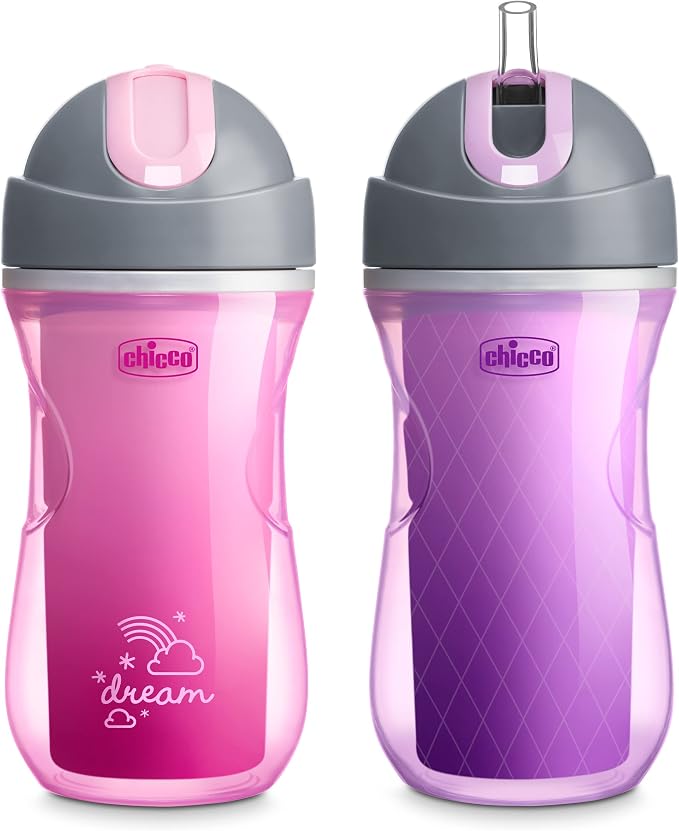 Chicco Insulated Straw Sippy Cup 12+ Months, 9oz Toddler Training Cup