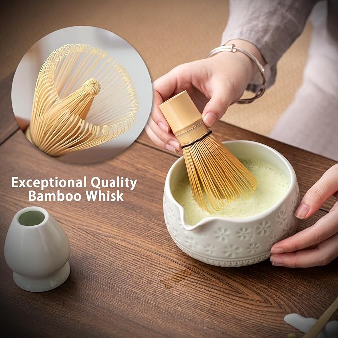 Buucup Matcha Whisk Set, Ceramic Matcha Kit