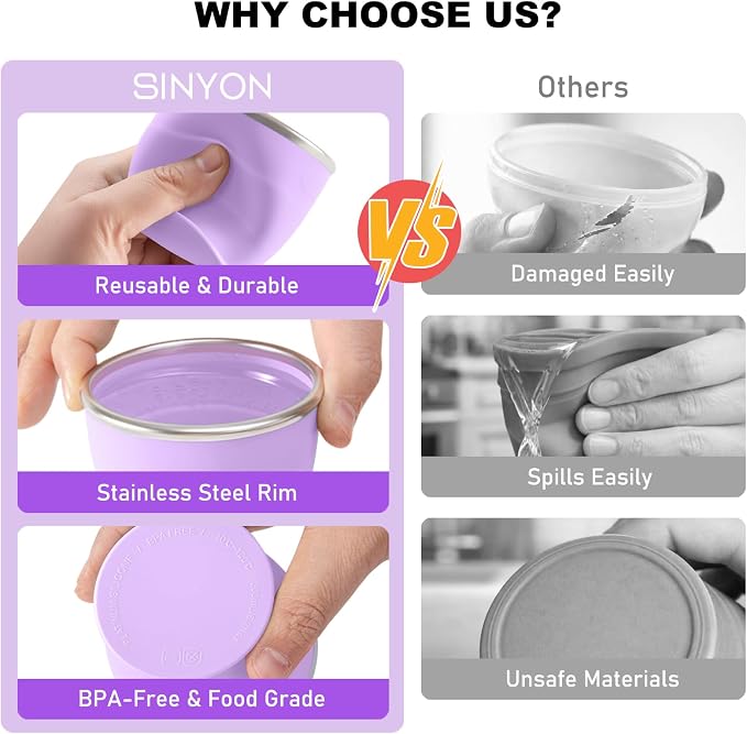 Collapsible Travel Cup, BPA-Free Reusable Water Cup, Lightweight Drinking Cups