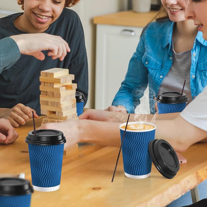 SIUQ 90 Pack 12 oz Disposable Coffee Cups