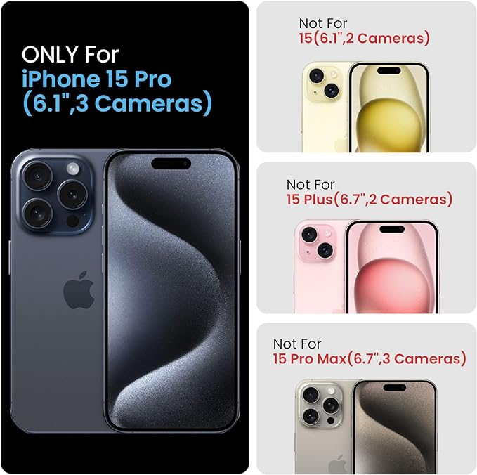 FireNova Designed for iPhone 15 Pro Case, Silicone Upgraded Phone Case with