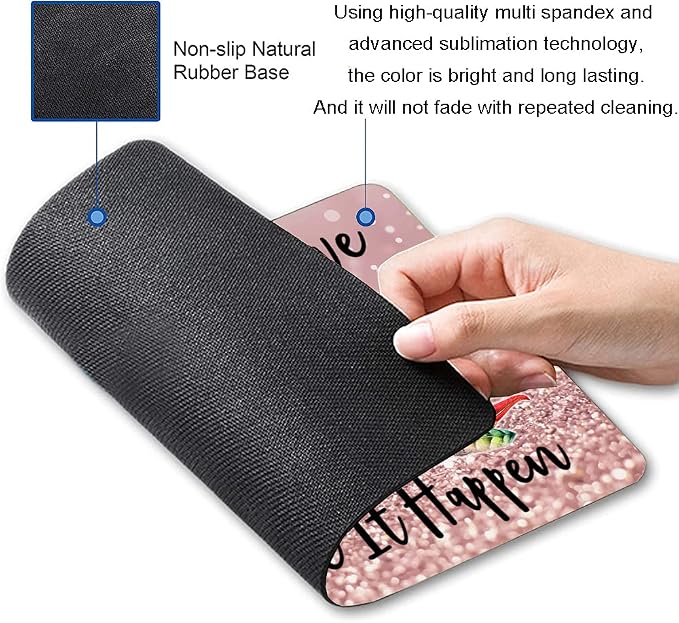 Inspirational Quotes Glitter Mouse Pad