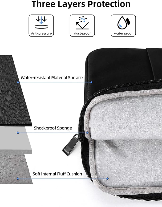 EVICIV Laptop Sleeve Case 19 inch, 360° Protective Handbags Portable Computer
