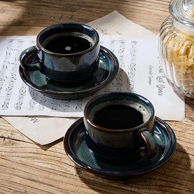 JIEMEI HOME Porcelain Stackable Espresso Cups
