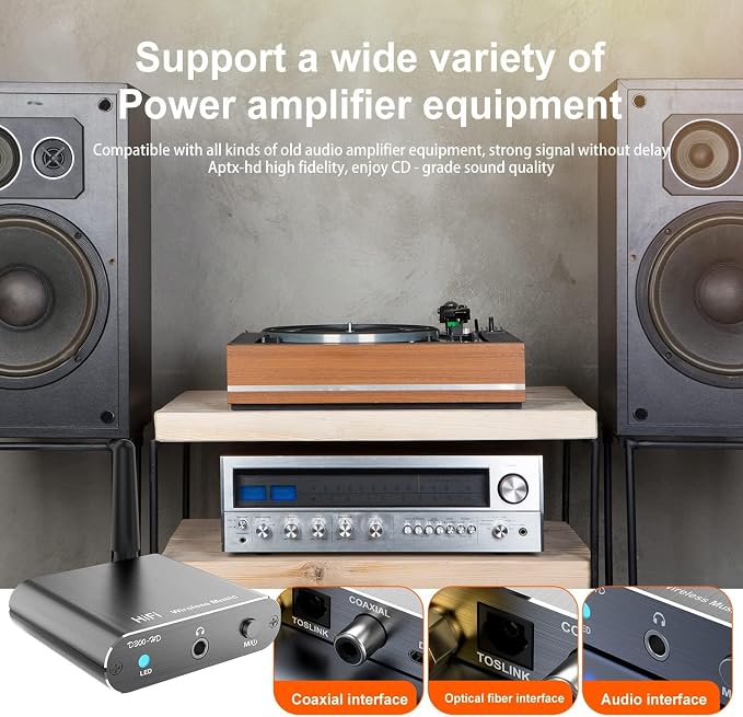 Bluetooth 5.2 Wireless Audio Transmitter Receiver Adapter