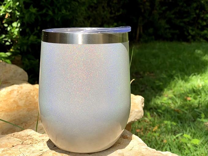 CHILLOUT LIFE 12 oz Stainless Steel Wine Tumblers 4 Pack