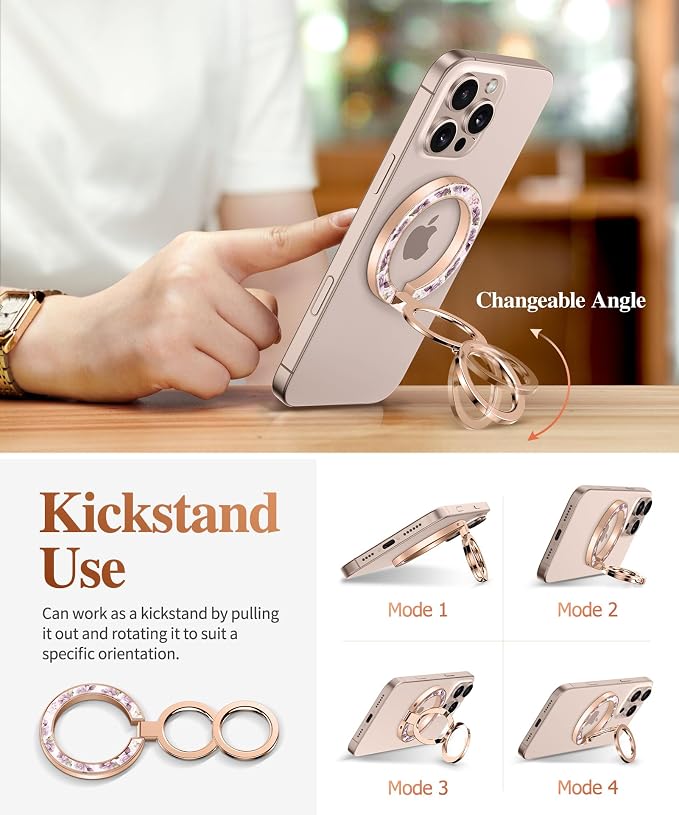GVIEWIN Magnetic Phone Ring Holder, Compatible