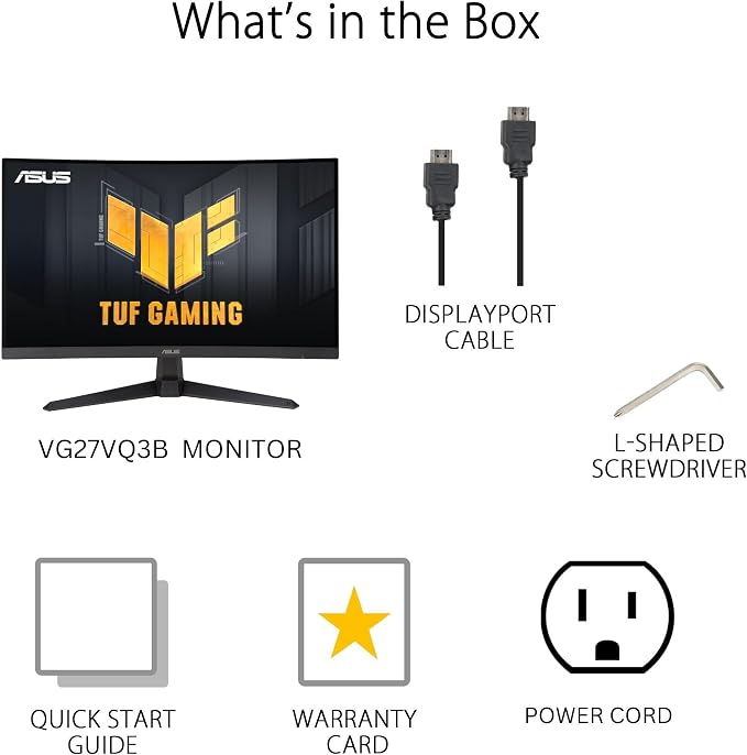 ASUS TUF Gaming 27” 1080P Curved Monitor – Full HD, Extreme Low Motion Blur Sync