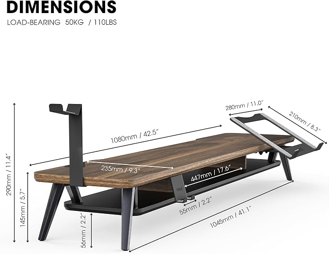Fenge Dual Monitor Stand, Monitor Riser