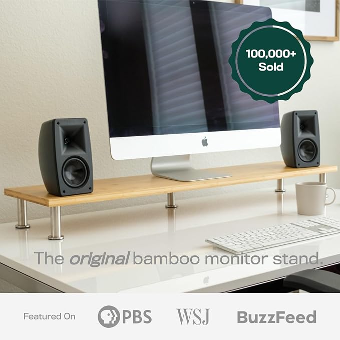 The Original Bamboo Dual Monitor Stand