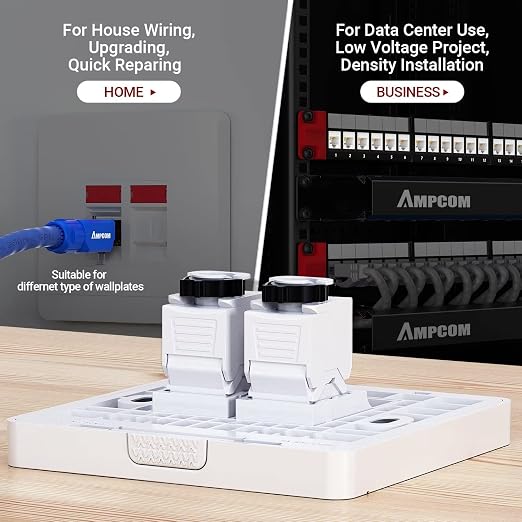 AMPCOM CAT6 RJ45 Keystone Jack