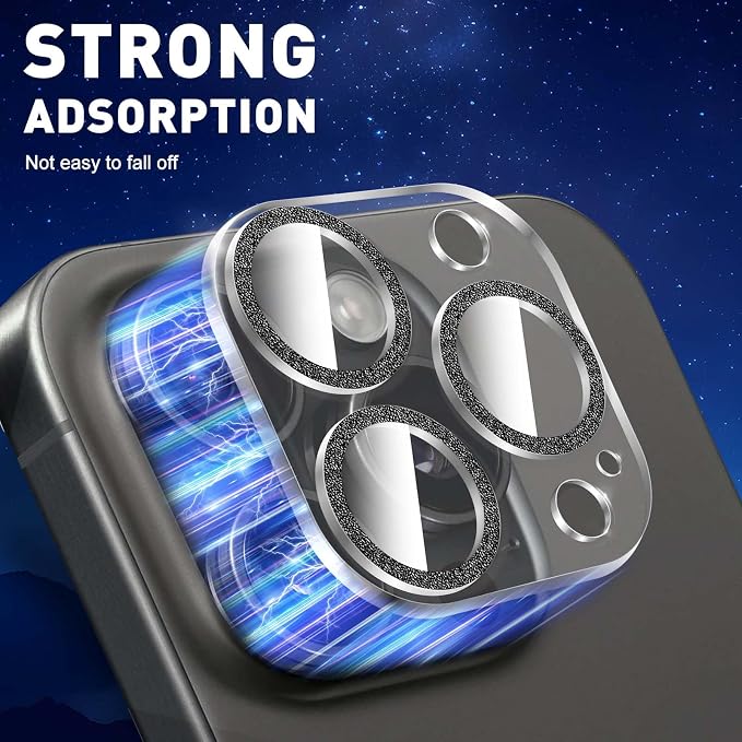 LucBuy 3PCS Sparkling Camera Lens Protector