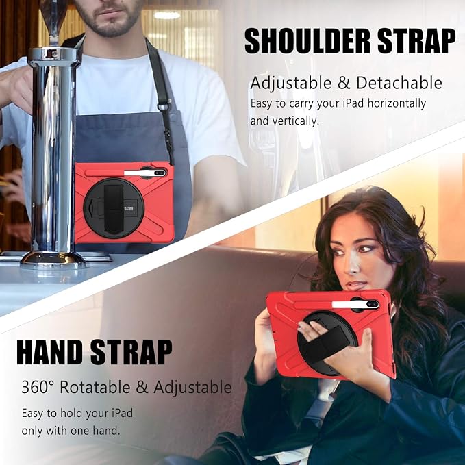 BRAECN for Galaxy Tab S6 Case, Three Layers Heavy Duty Shockproof Case