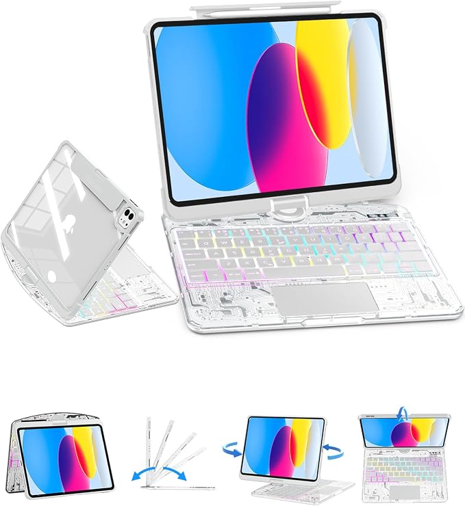 SIBEITU Keyboard Case for iPad A16 11th Gen 11" 2025 & 10th Gen 10.9" 2022