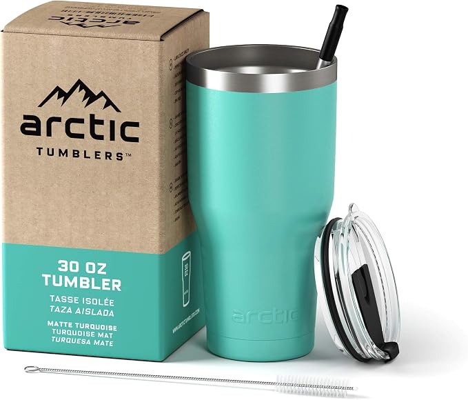 | 30 oz Matte Turquoise Insulated Tumbler
