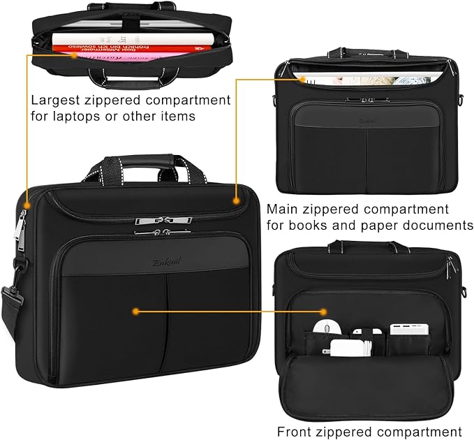 15.6-16.2 inch Waterproof Protective Laptop Messenger Briefcase