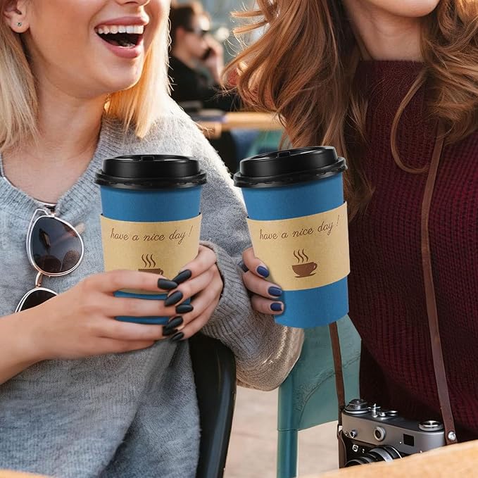 Clawsoff 100 Pack 12 oz Disposable Paper Coffee Cups