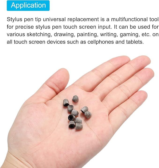 MECCANIXITY 12pcs 5mm Stylus Pen Fine Tips Conductive Fiber Capacitive Touch