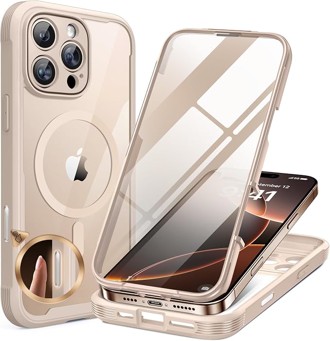 Miracase Magnetic for iPhone 16 Pro Case Full-Body Phone