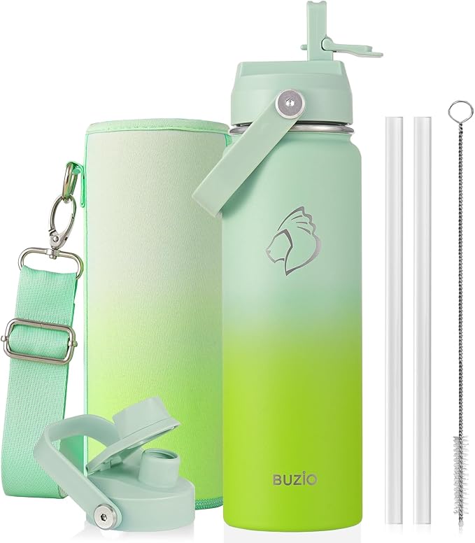 BUZIO 24 oz Insulated Stainless Steel Water Bottle
