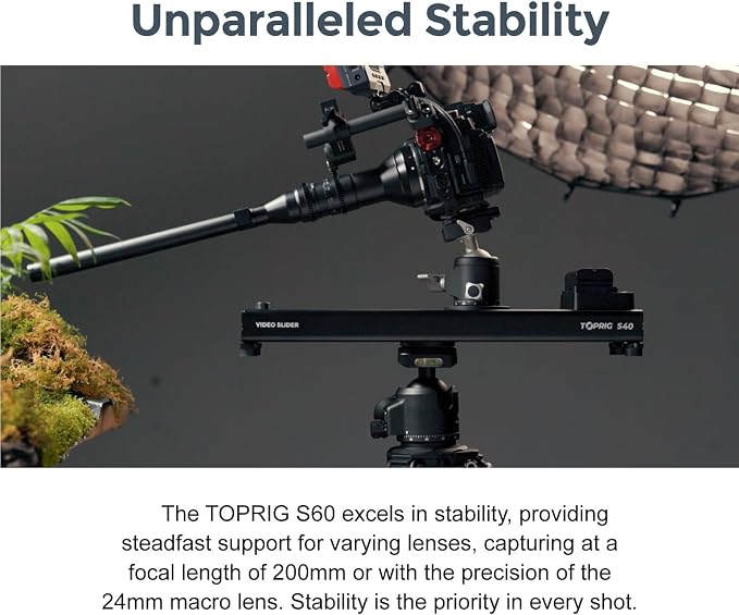 Accsoon Toprig S60 Motorized Camera Slider App Wireless Control Carbon Fiber