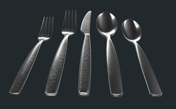 Engraved Silverware Set for 6 | 18/10 Stainless Steel Flatware
