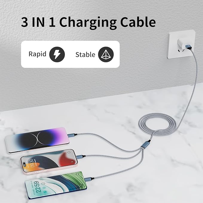 Multi Charging Cable, 3 in 1 Charging Cable