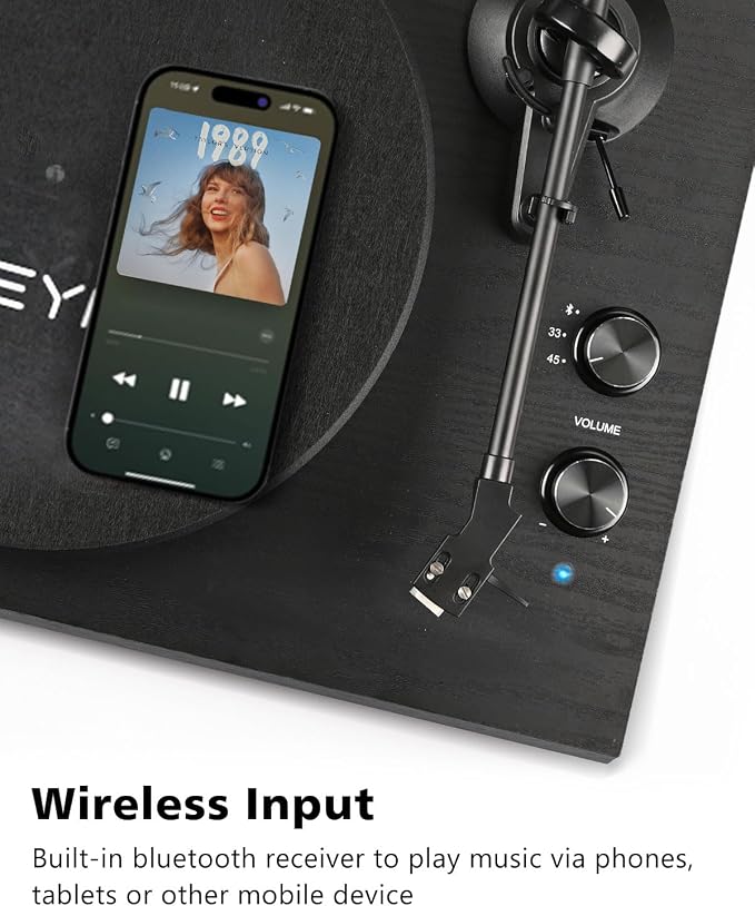 Record Player Vinyl Bluetooth Turntable