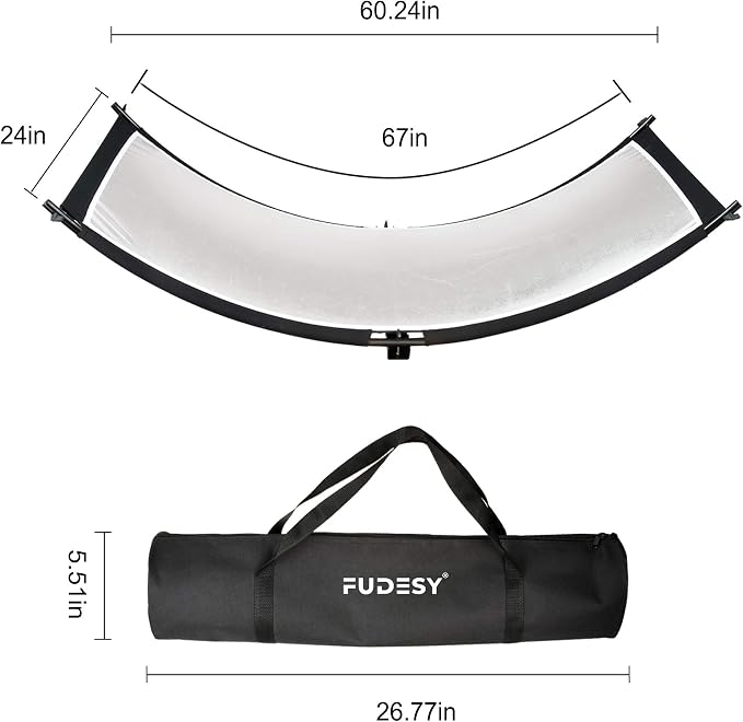 FUDESY Clamshell Light Reflector/Diffuser, Carry Bag