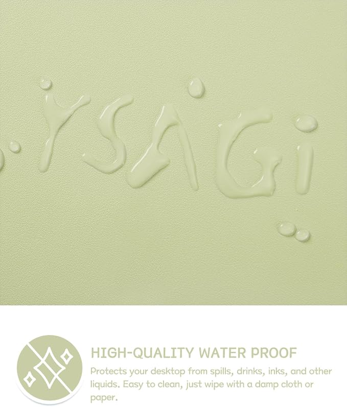YSAGi Non-Slip Leather Desk Pad, Waterproof Laptop Computer Desk Keyboard Mat