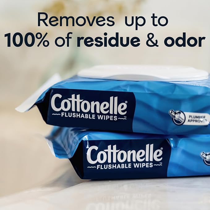 Fresh Feel Flushable Wet Wipes, Adult Wet Wipes