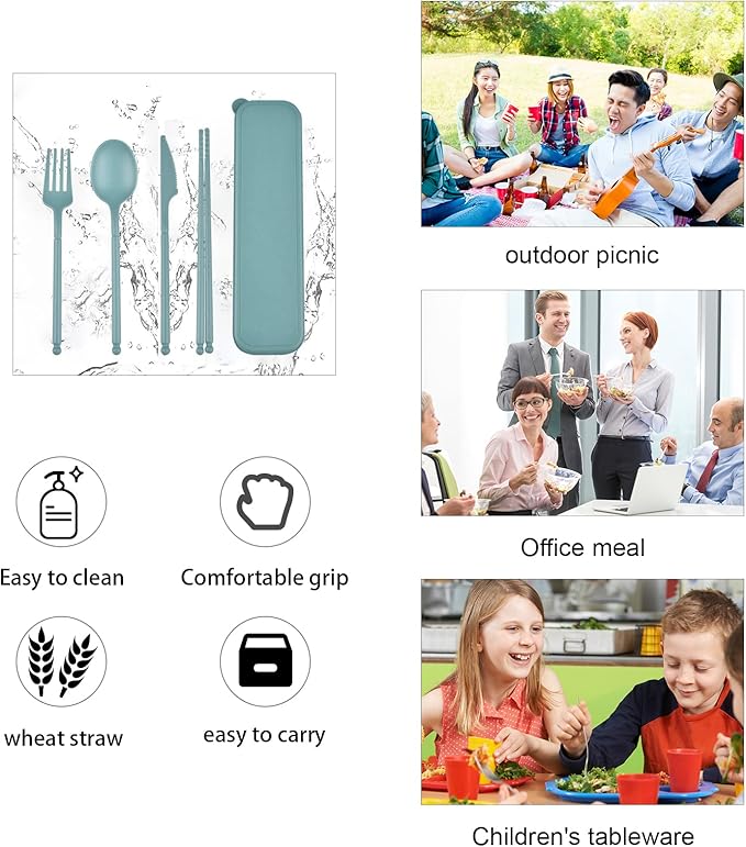 Camping Utensil Set, Reusable Utensils Set