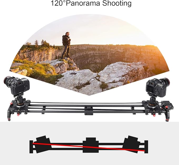 GVM Great Video Maker Camera Motorized Slider, Automatic Round Trip, Time Lapse