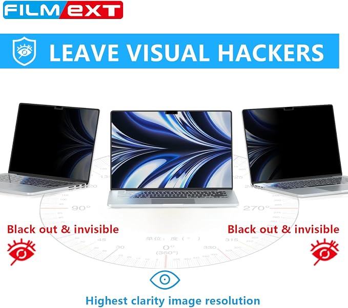 FILMEXT MacBook Air M2 13.6-inch Screen Protector, Privacy Shield, 2022 Release
