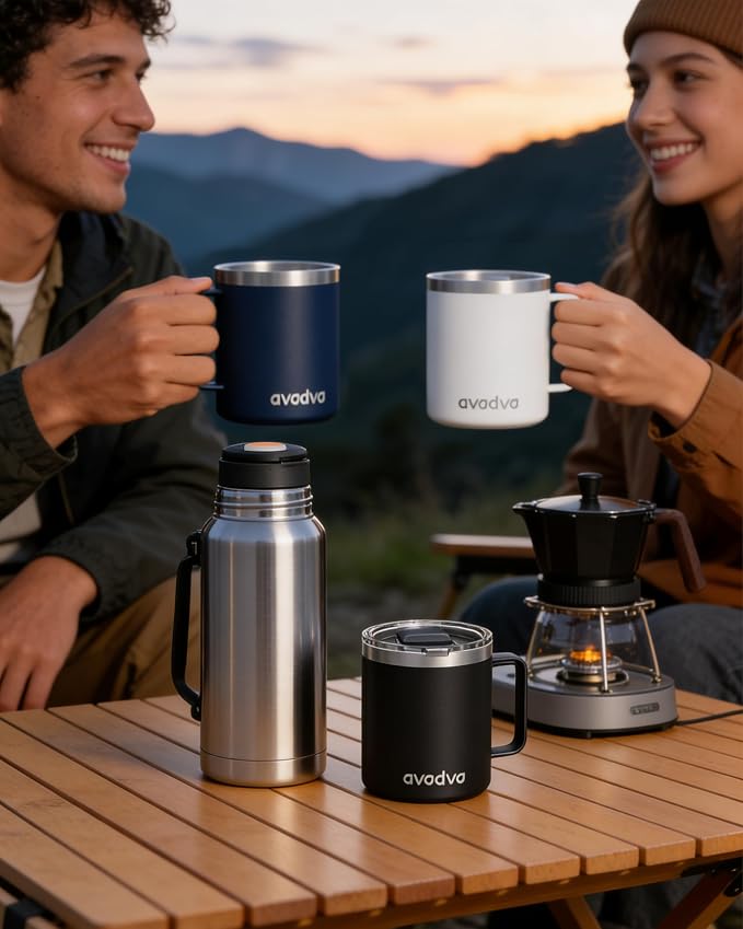 8 Pack 12oz Insulated Coffee Mug